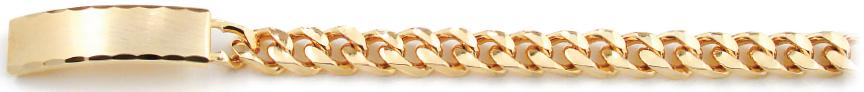 Men's ID Bracelet with Faceted Edge Brushed Plaque - Image 5