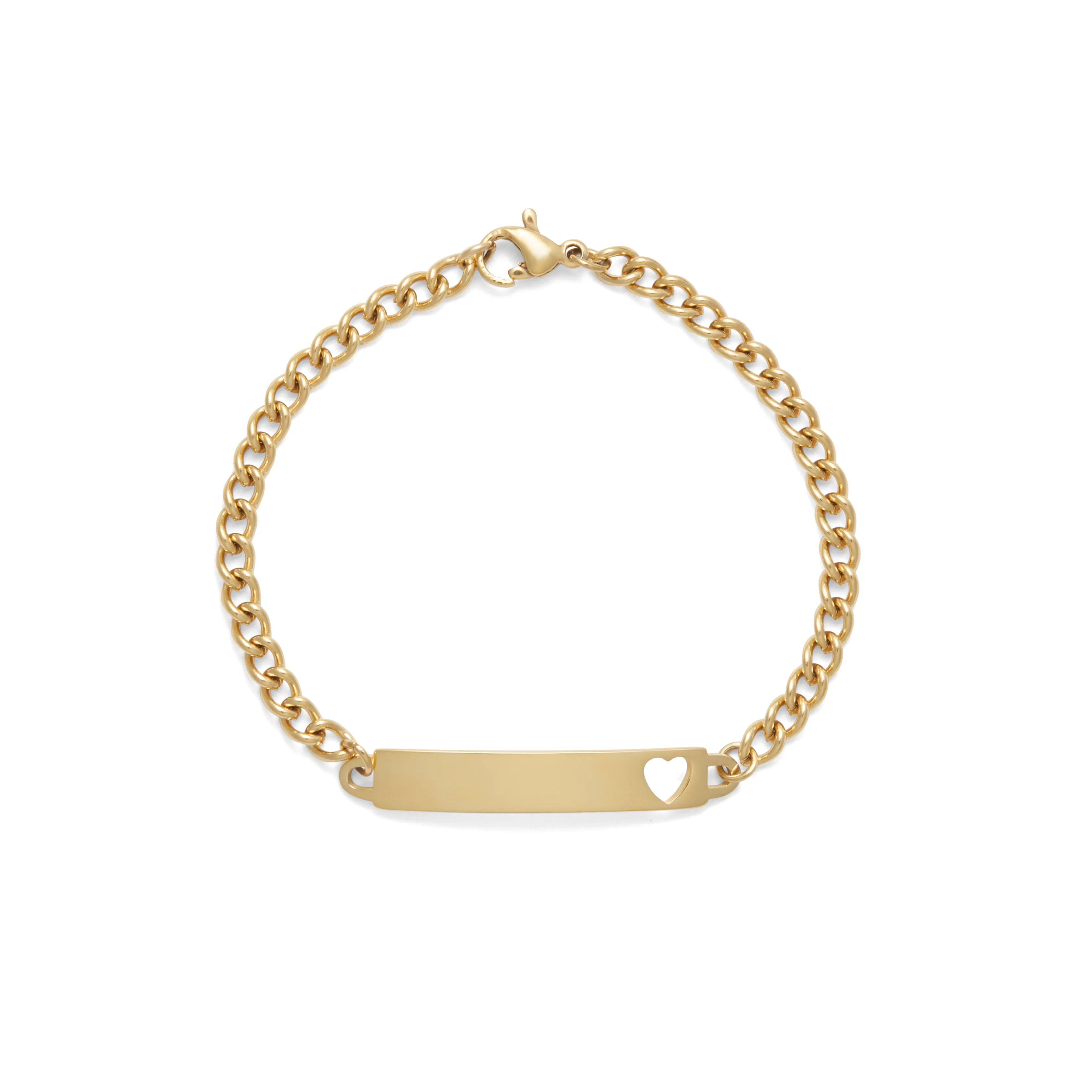 Children’s ID Bracelet with Heart Shaped Cut Out - Image 3
