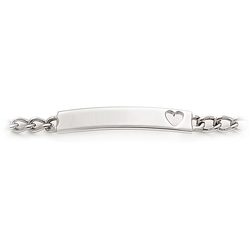 Children’s ID Bracelet with Heart Shaped Cut Out - Image 5