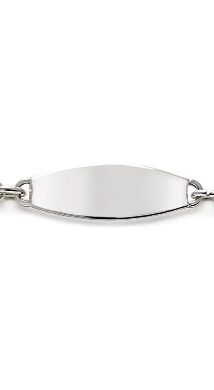 Ladies Stainless Steel ID bracelet w/ Engravable Plaque and Dangling Medilog™ Charm - Image 3