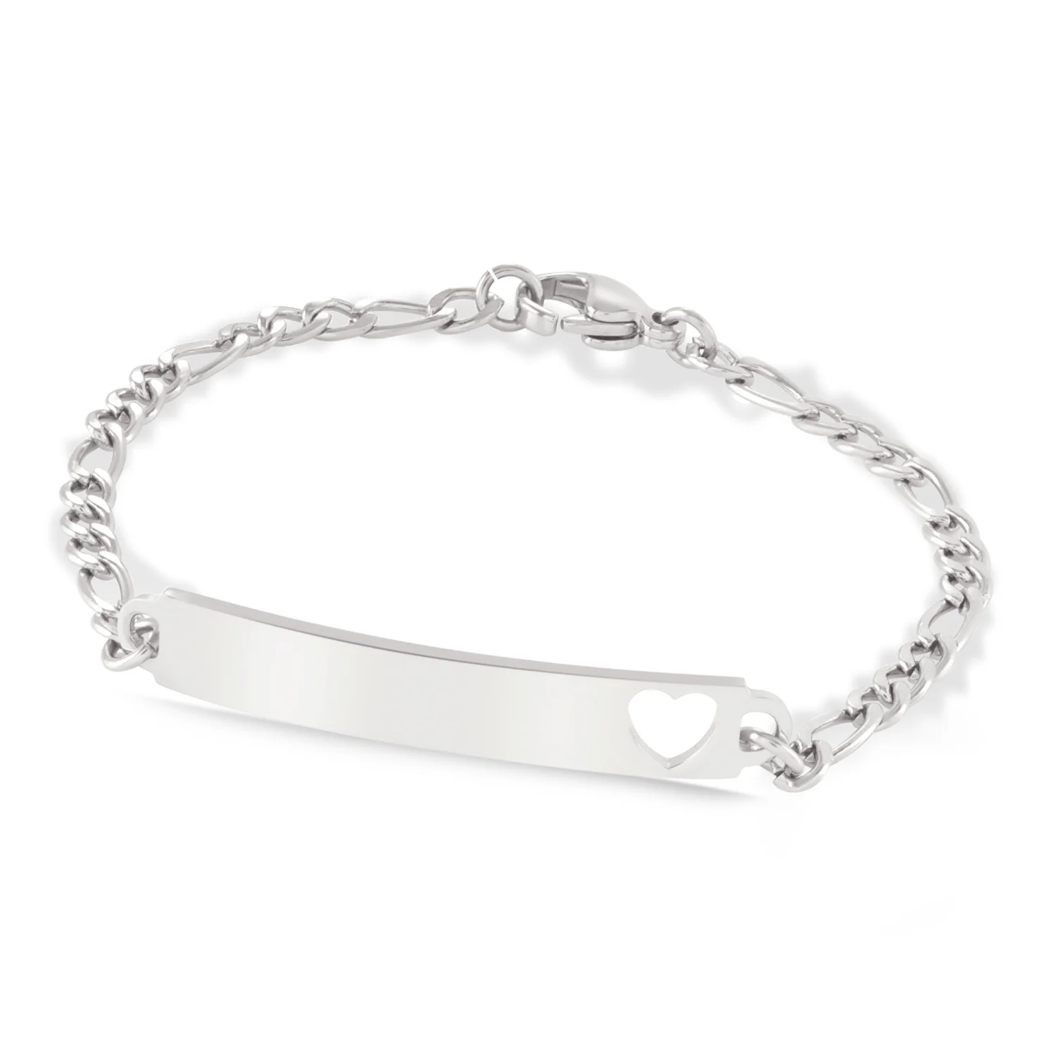My First ID Bracelet with Cut Out Heart Plaque - Image 3