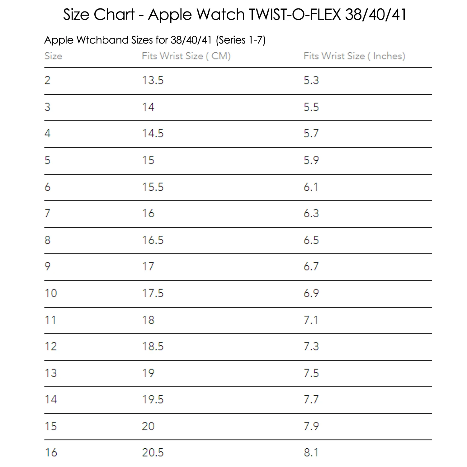 Twist-O-Flex™ Band Compatible For Use With The Apple Watch® 38/40/41mm (series 1-10), 42mm (series 10 after 9/2024) - Image 17