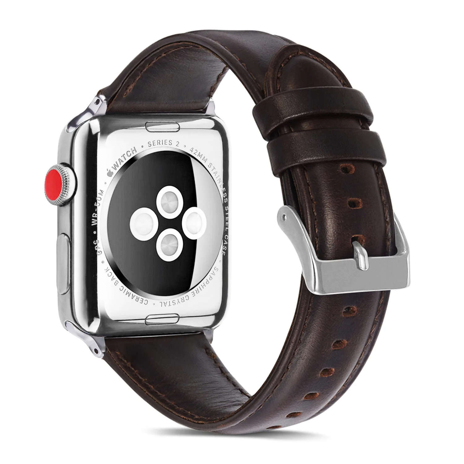 Genuine Luxury Leather Band Compatible For Use With The Apple Watch® - Image 3