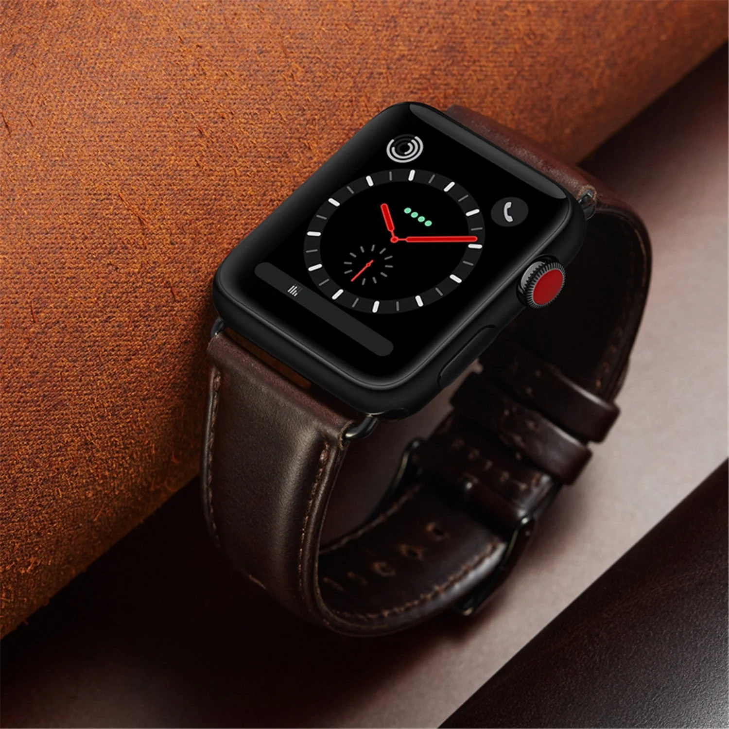 Genuine Luxury Leather Band Compatible For Use With The Apple Watch® - Image 4