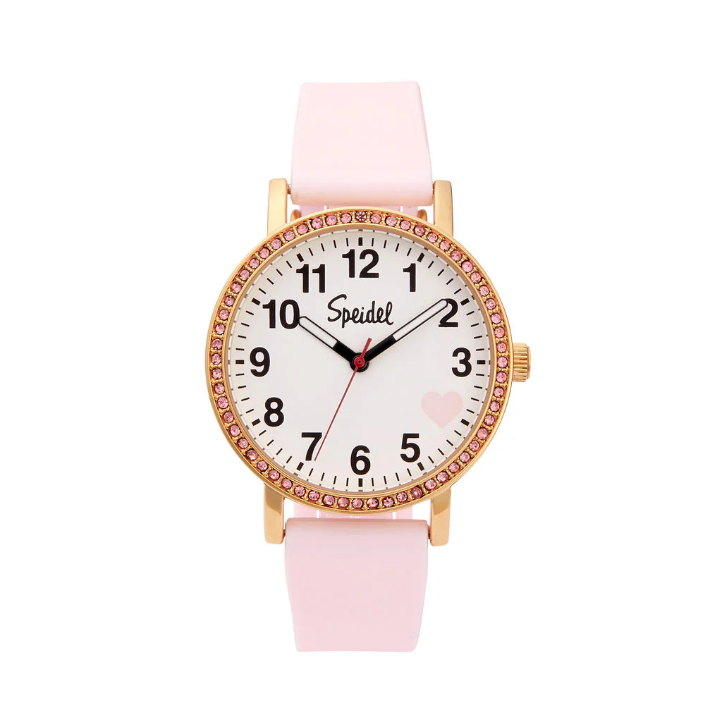 Brilliance Line Pink Crystal Heart Watch - Image 3