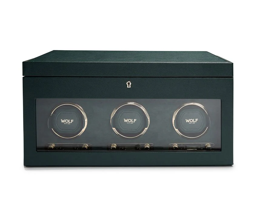 British Racing Triple Watch Winder With Storage - Image 2