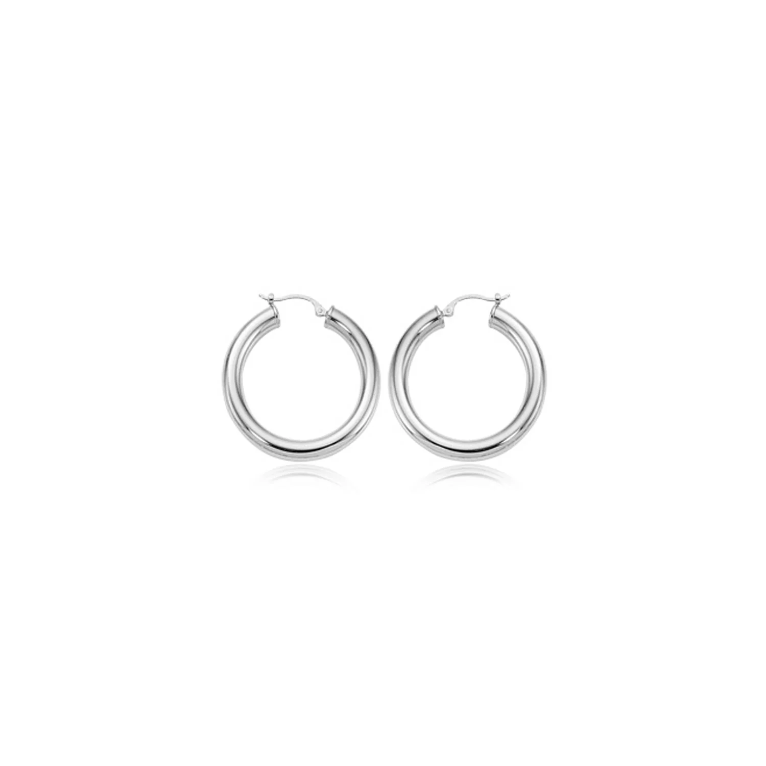 Sterling Silver 4x30mm S/D Tube Earrings