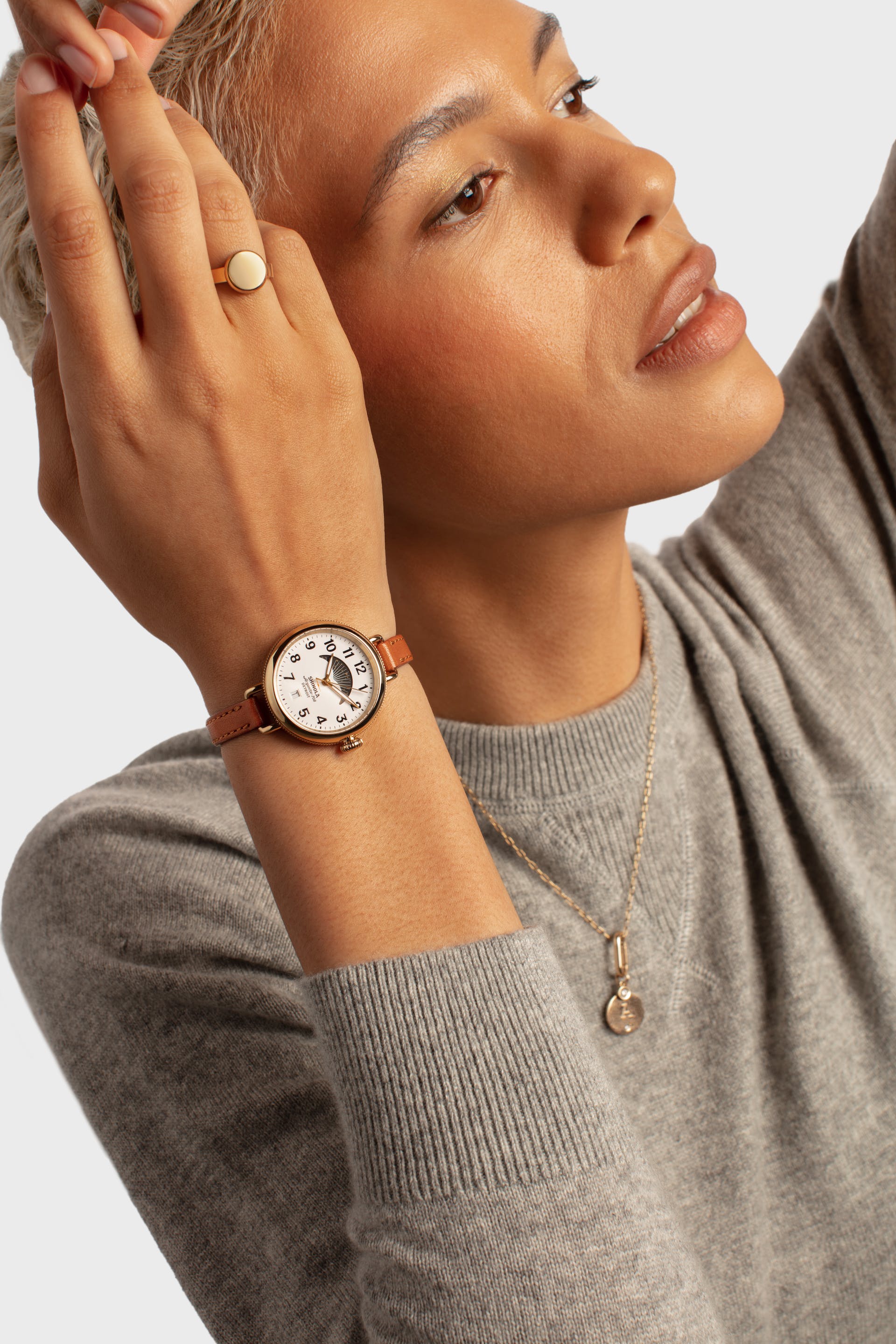 Shinola Birdy Moon Phase Watch (34mm) - Image 7