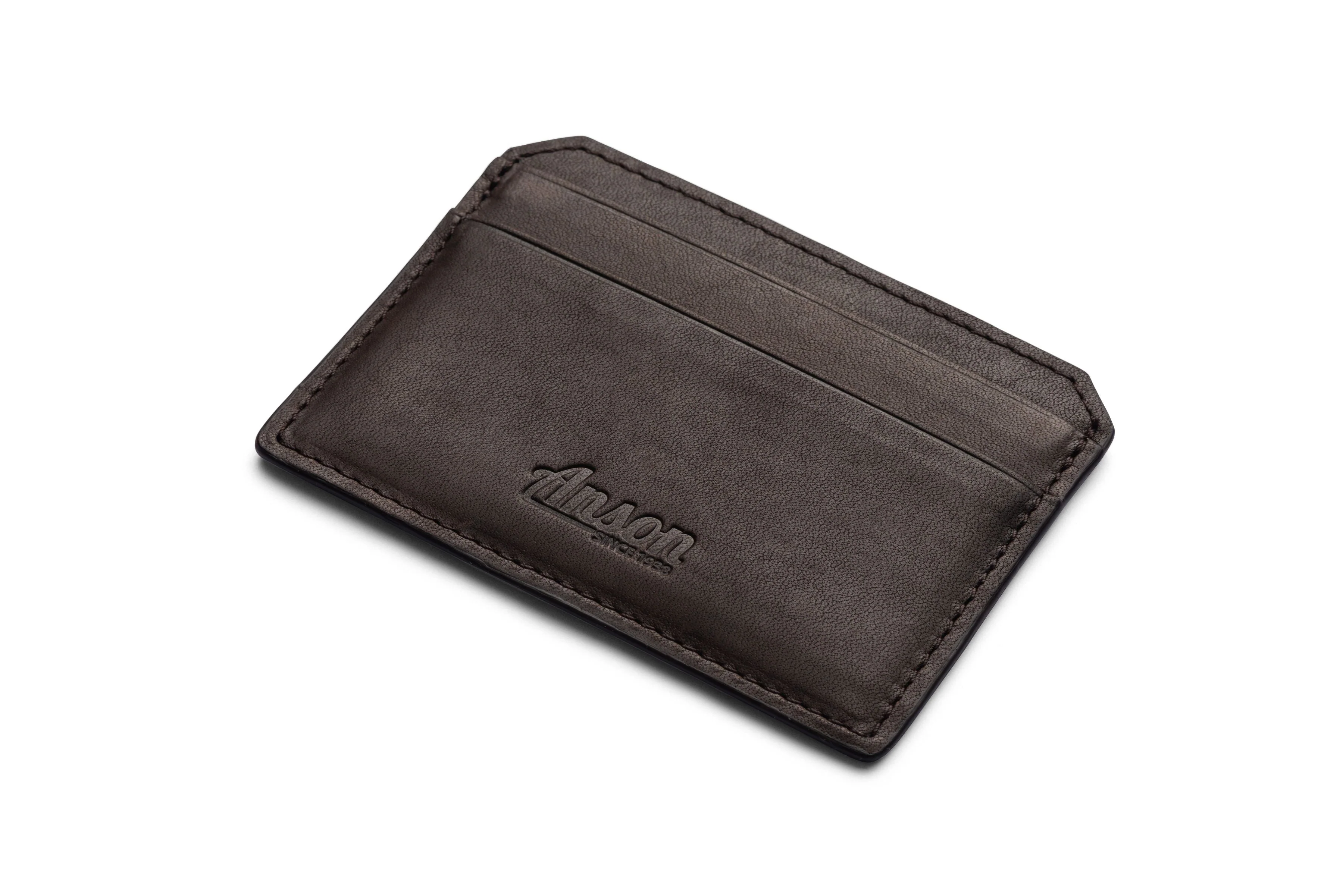 Leather Credit Card Case In Classic Essex Horween Leather - Image 6