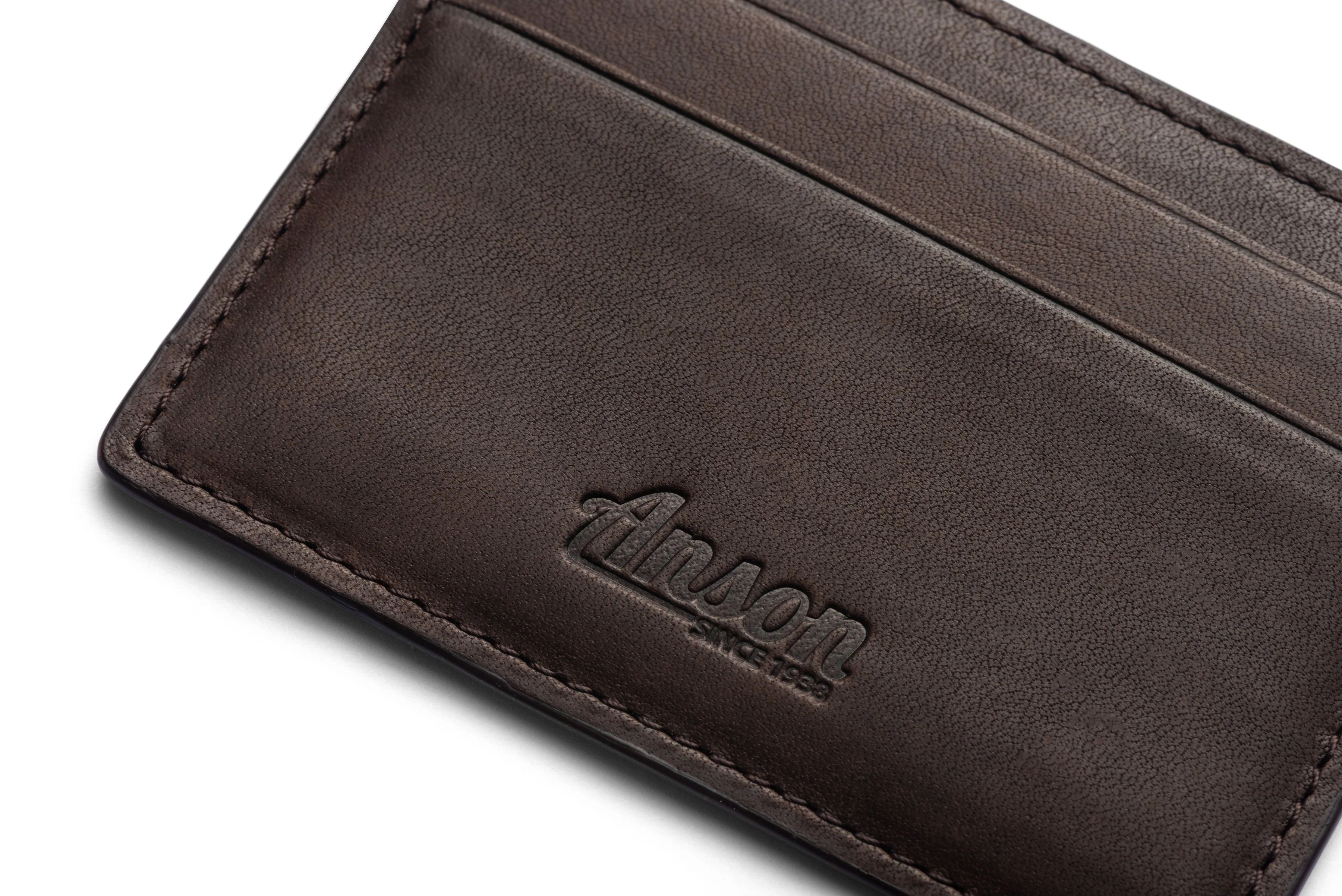 Leather Credit Card Case In Classic Essex Horween Leather - Image 7