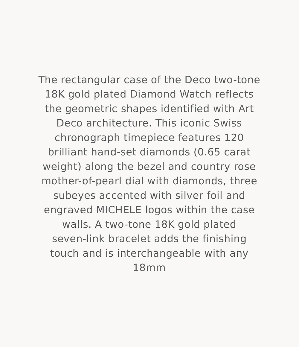MICHELE Watches Deco Stainless Diamond Watch (33mm) - Image 5
