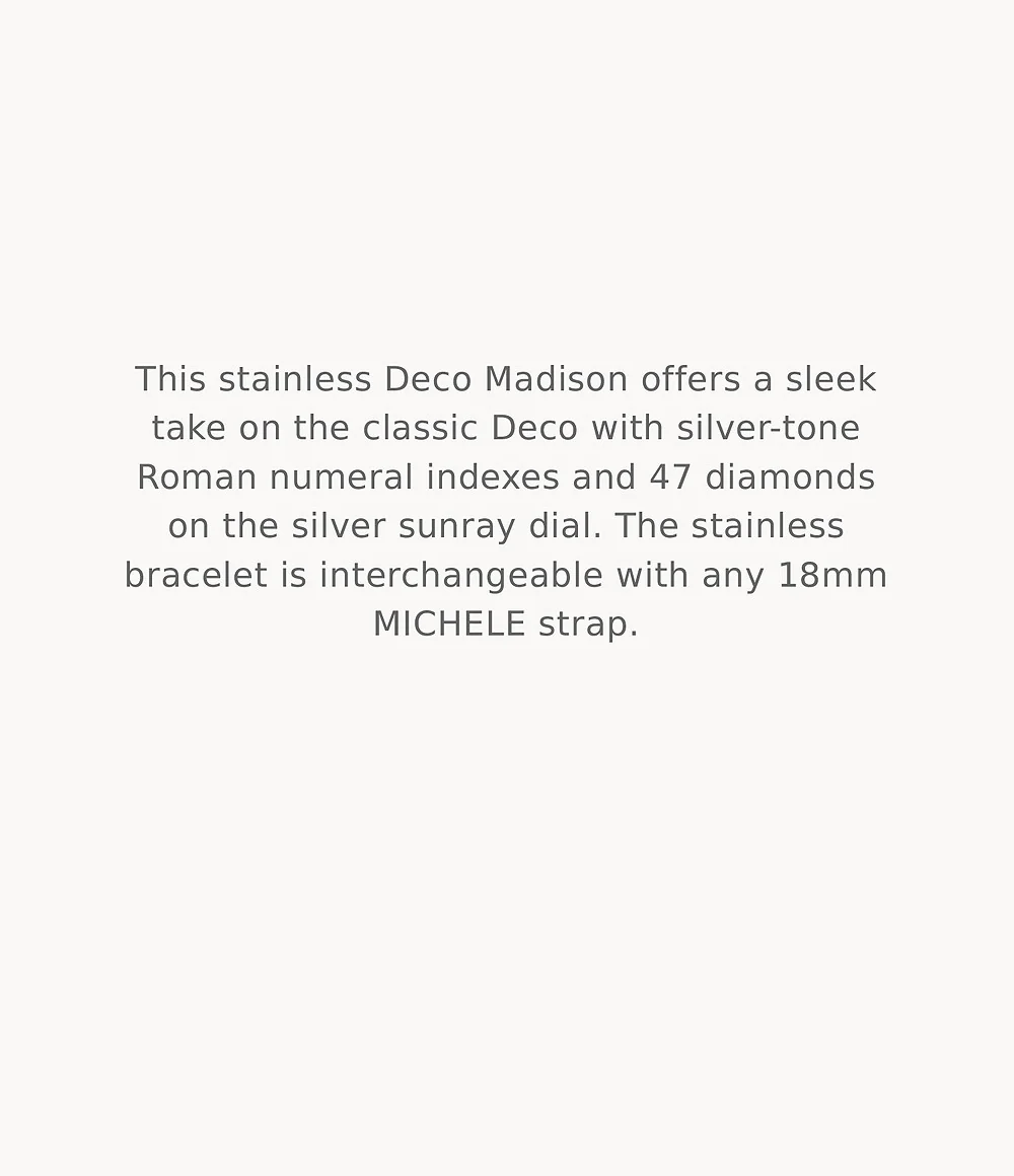 MICHELE Watches Deco Madison Diamond Dial Watch (31mm) - Image 2