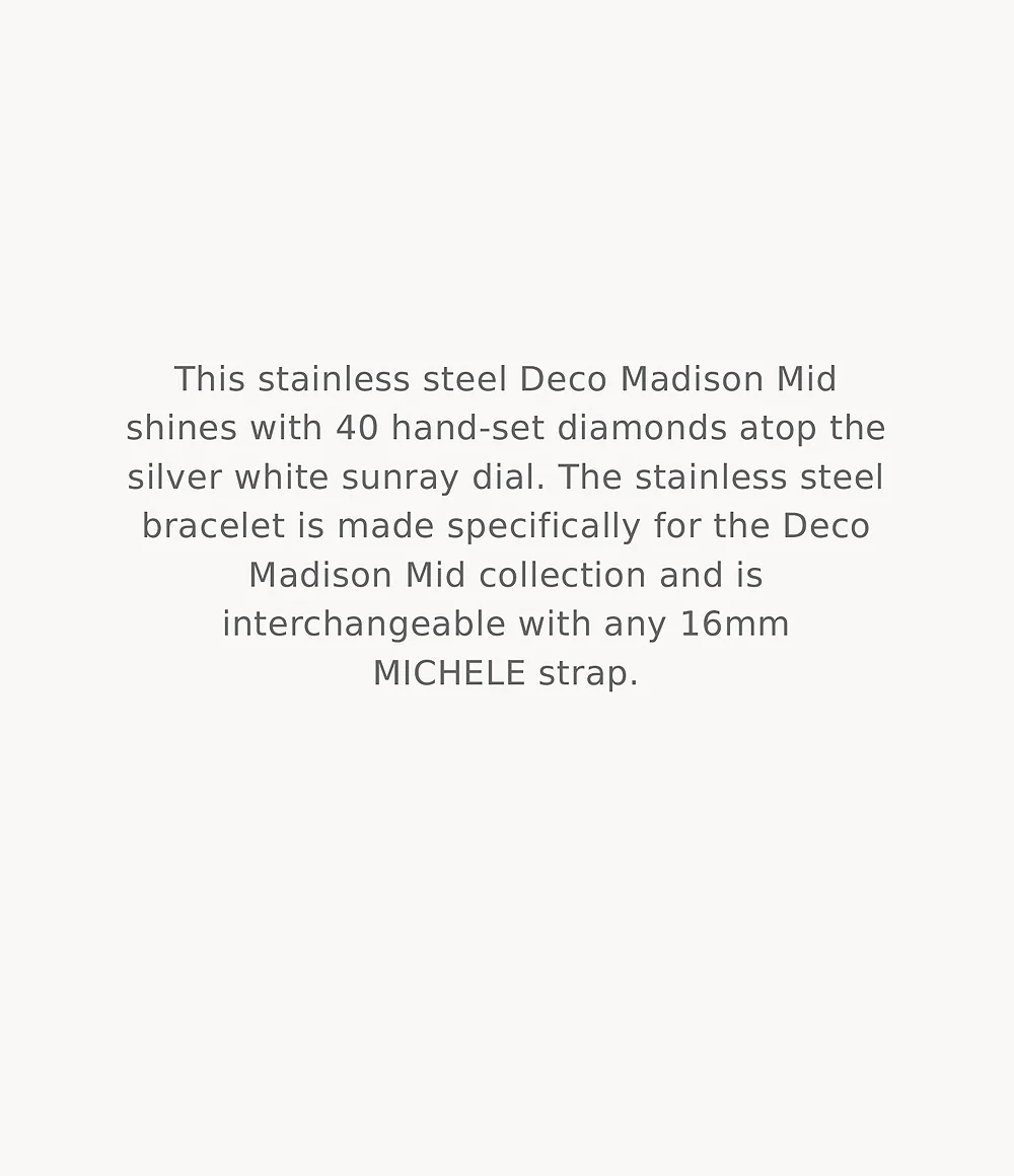 MICHELE Watches Deco Madison Mid Diamond Dial Watch (31mm) - Image 3