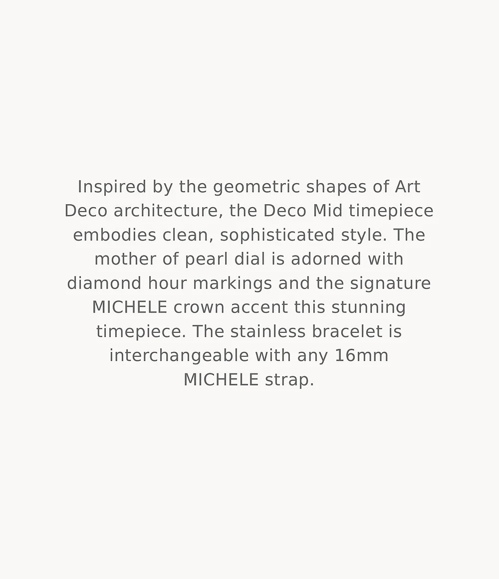 MICHELE Watches Deco Mid Diamond Dial Watch (29mm) - Image 3