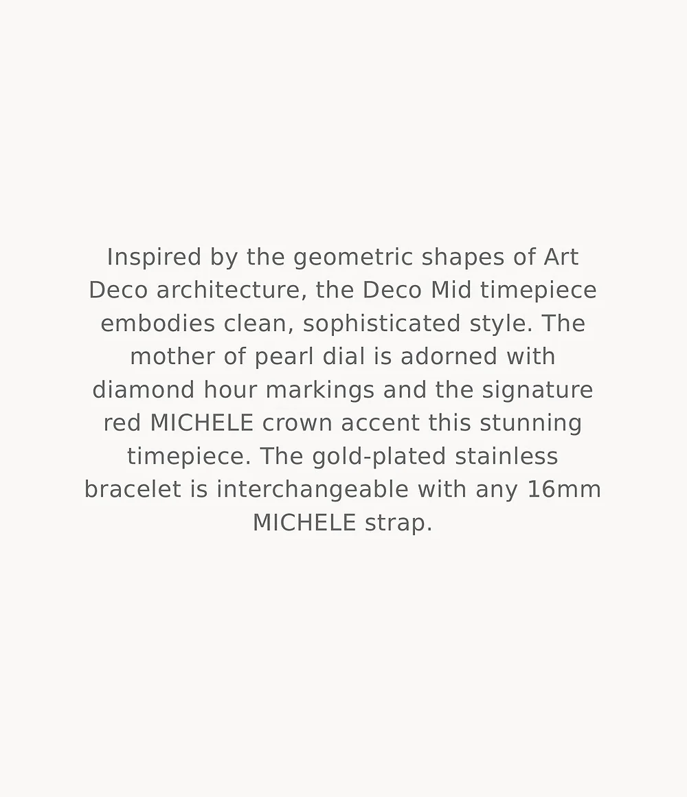 MICHELE Watches Deco Mid Diamond Dial Watch (29mm) - Image 6