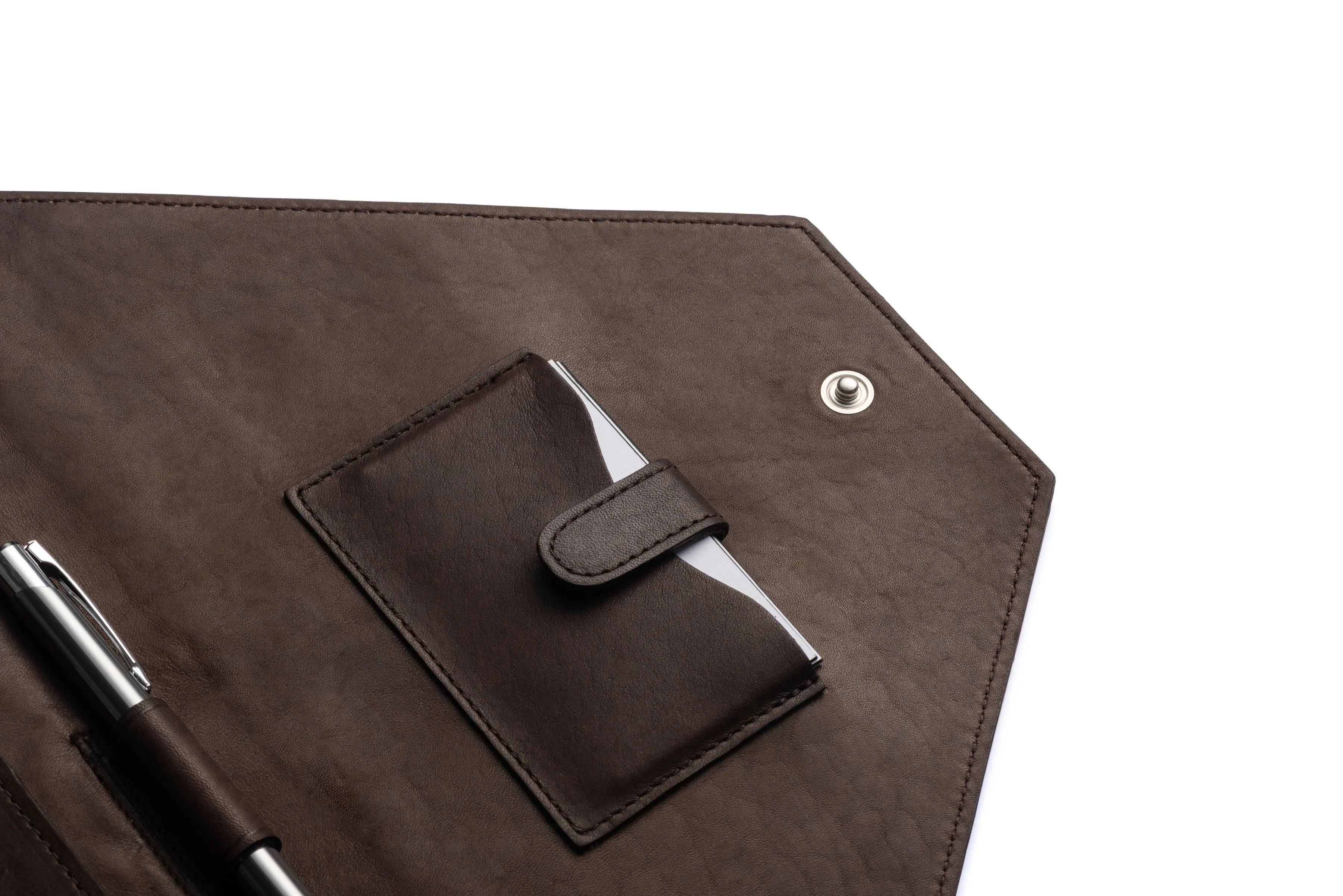 Leather Document Envelope In Brown Or Black - Image 17