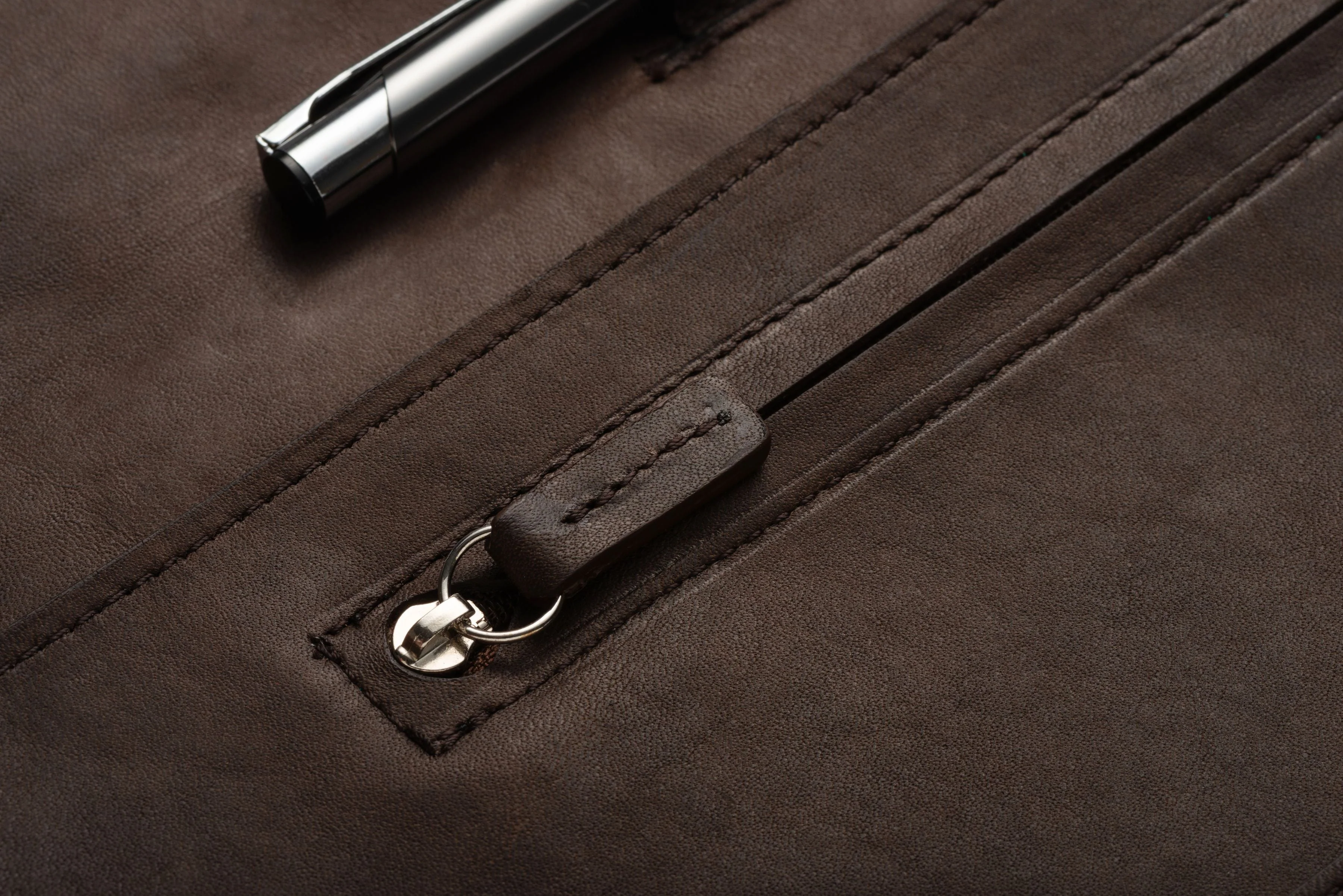 Leather Document Envelope In Brown Or Black - Image 18