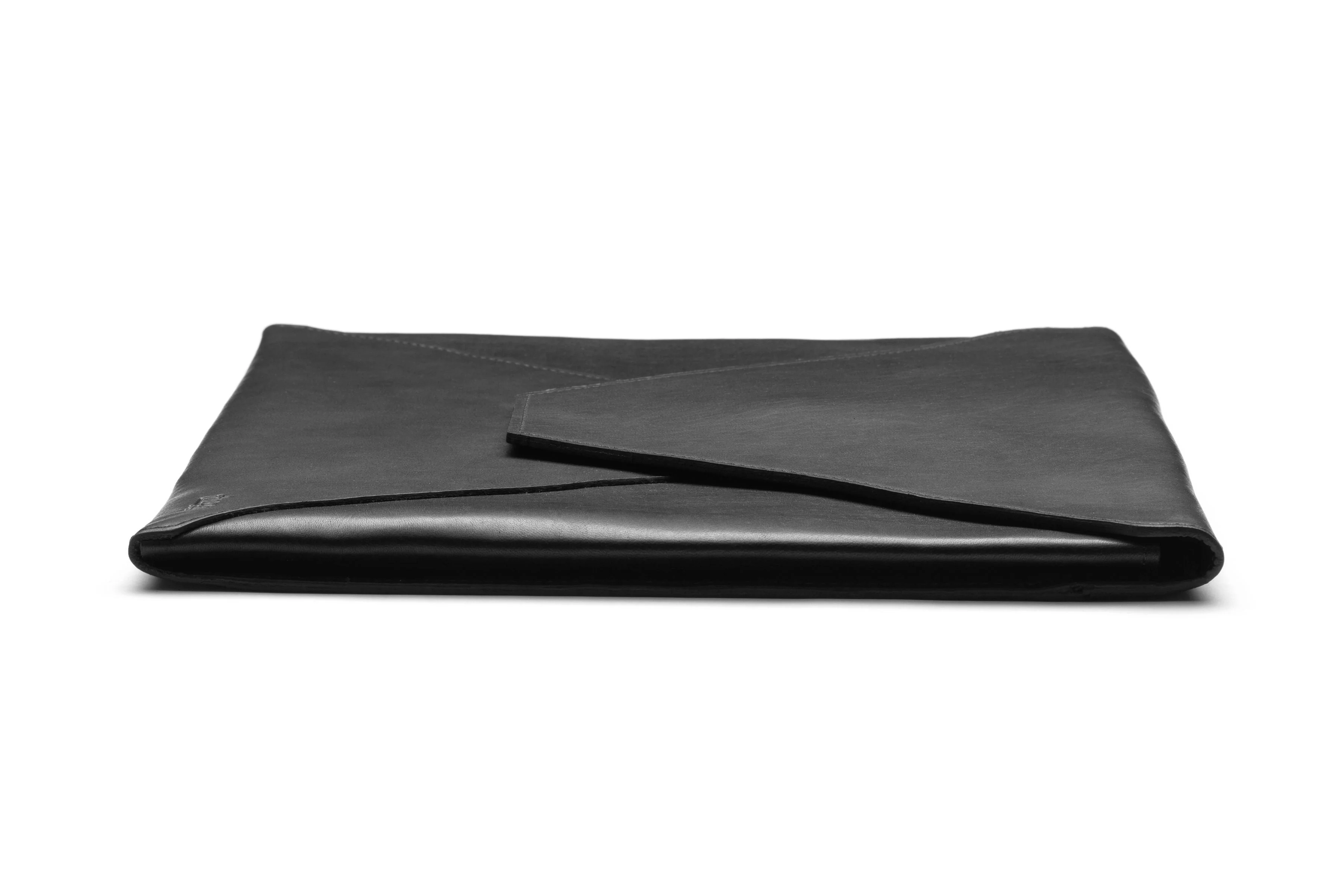 Leather Document Envelope In Brown Or Black - Image 3