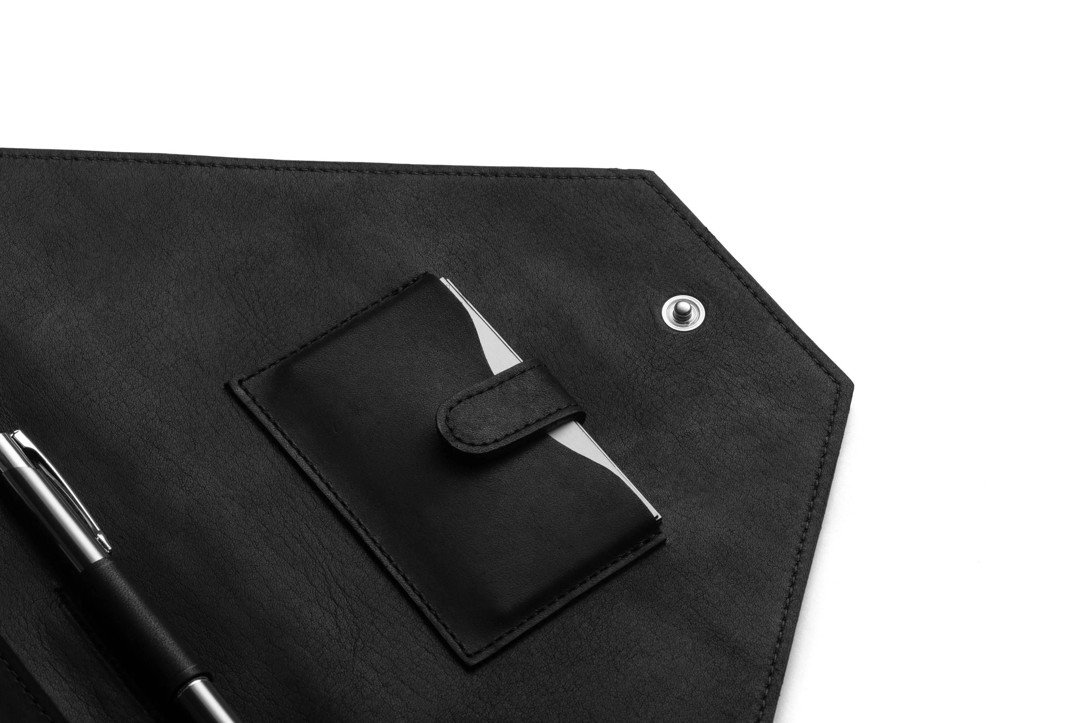 Leather Document Envelope In Brown Or Black - Image 7