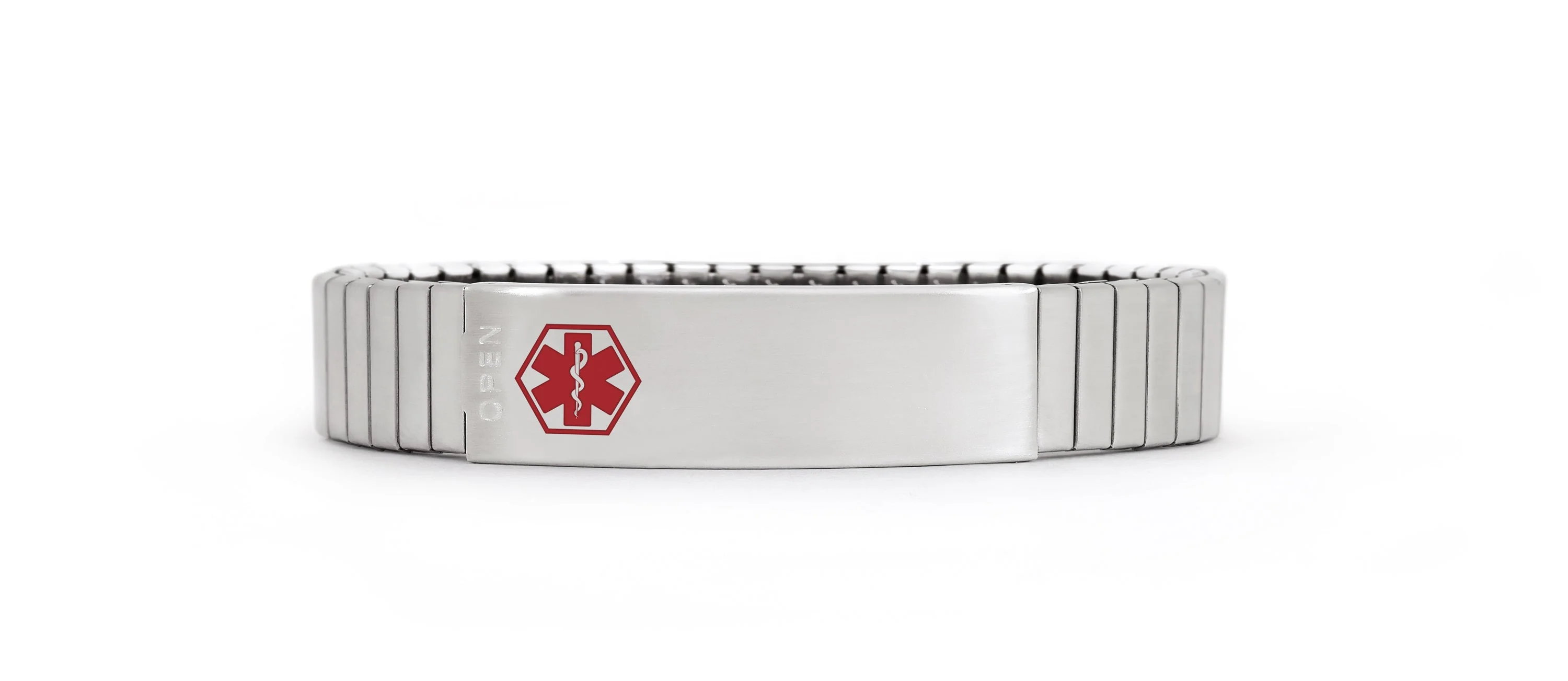 Stainless Steel Medilog™ ID Bracelet with Compartment Plaque & Expansion Band - Image 5