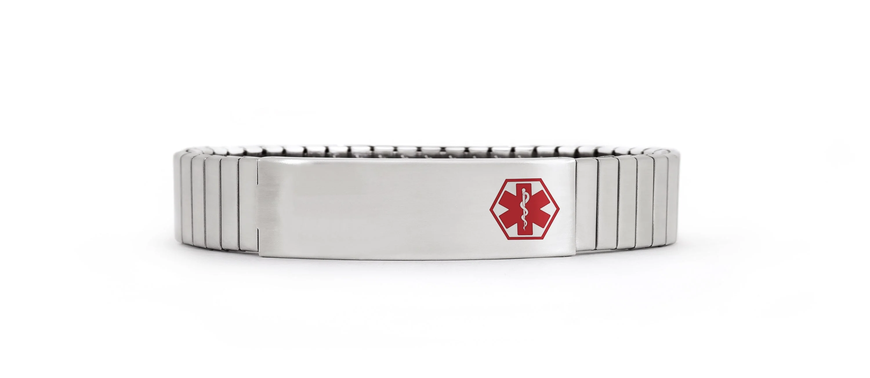 Stainless Steel Medilog™ ID Bracelet with Compartment Plaque & Expansion Band - Image 6
