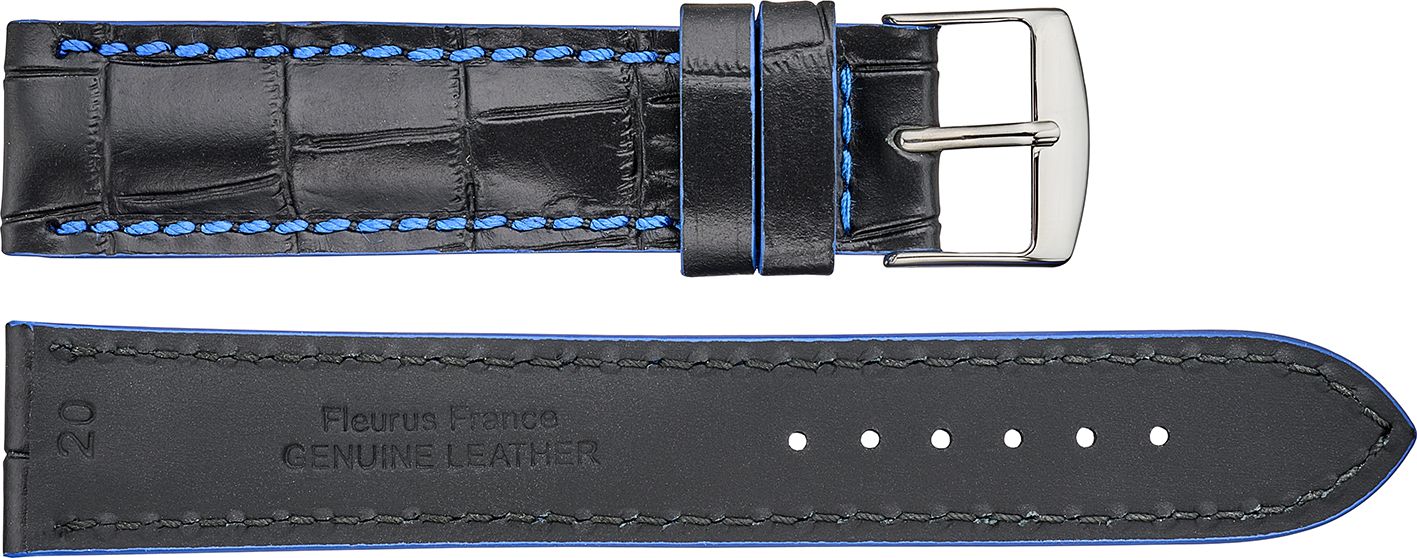Fleurus Alligator Embossed Leather Watchband  934 - Image 10