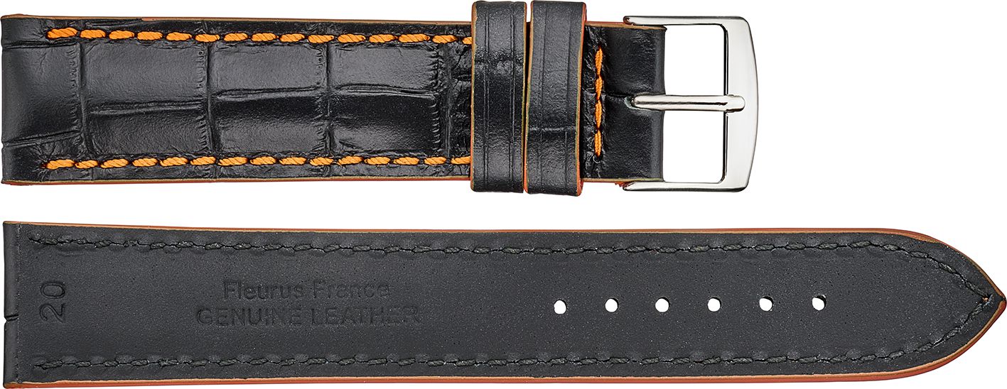 Fleurus Alligator Embossed Leather Watchband  934 - Image 11