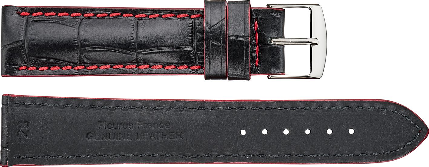 Fleurus Alligator Embossed Leather Watchband  934 - Image 13