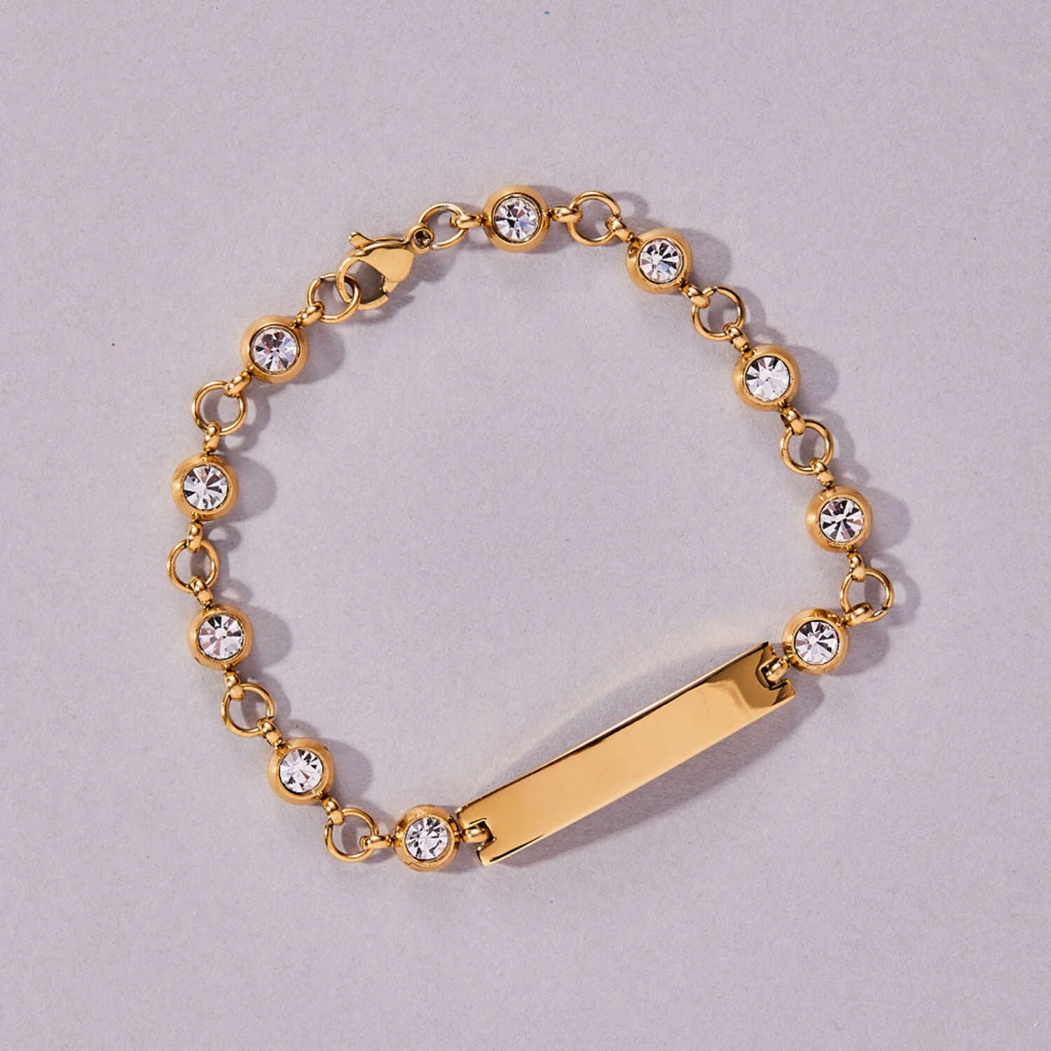 Ladies' ID Bracelet with Crystals - Image 5