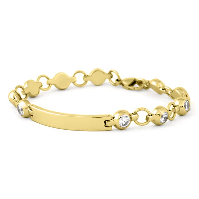 Ladies' ID Bracelet with Crystals - Image 6