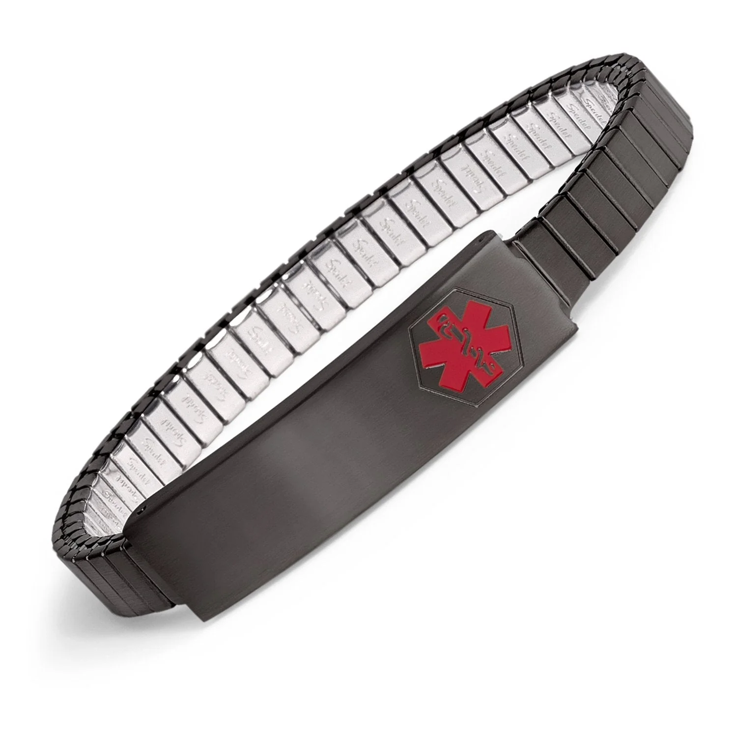 Ladies' Stainless Steel Medilog™ ID Bracelet with Compartment Plaque & Expansion Band - Image 4