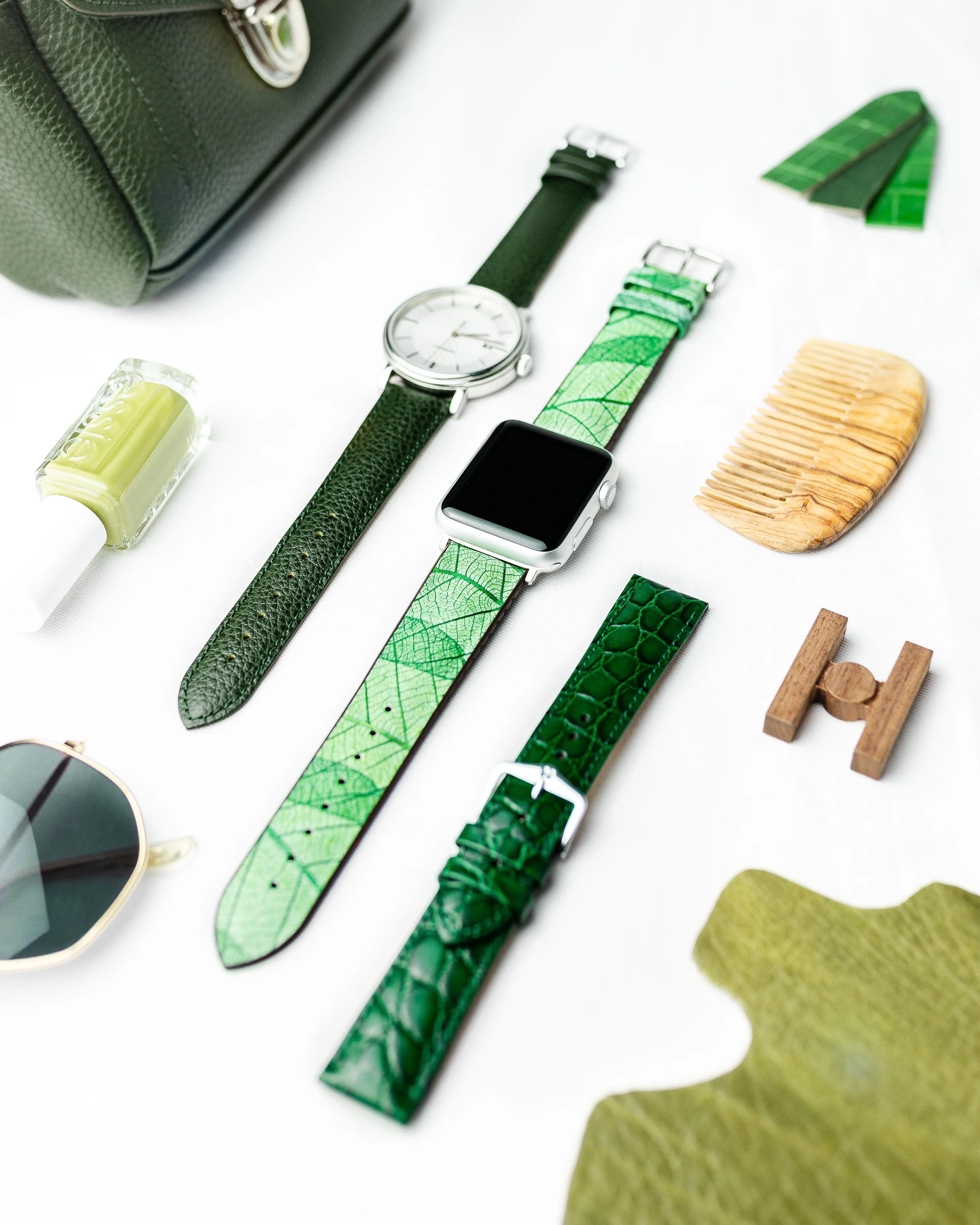 Ladies HIRSCH CROCOGRAIN Crocodile Embossed Shiny Calfskin Watch Strap 1230 28 - Image 19