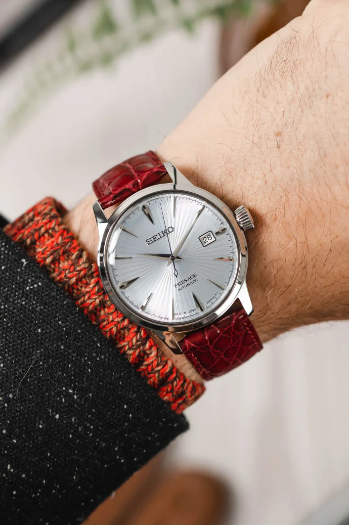 Ladies HIRSCH CROCOGRAIN Crocodile Embossed Shiny Calfskin Watch Strap 1230 28 - Image 26