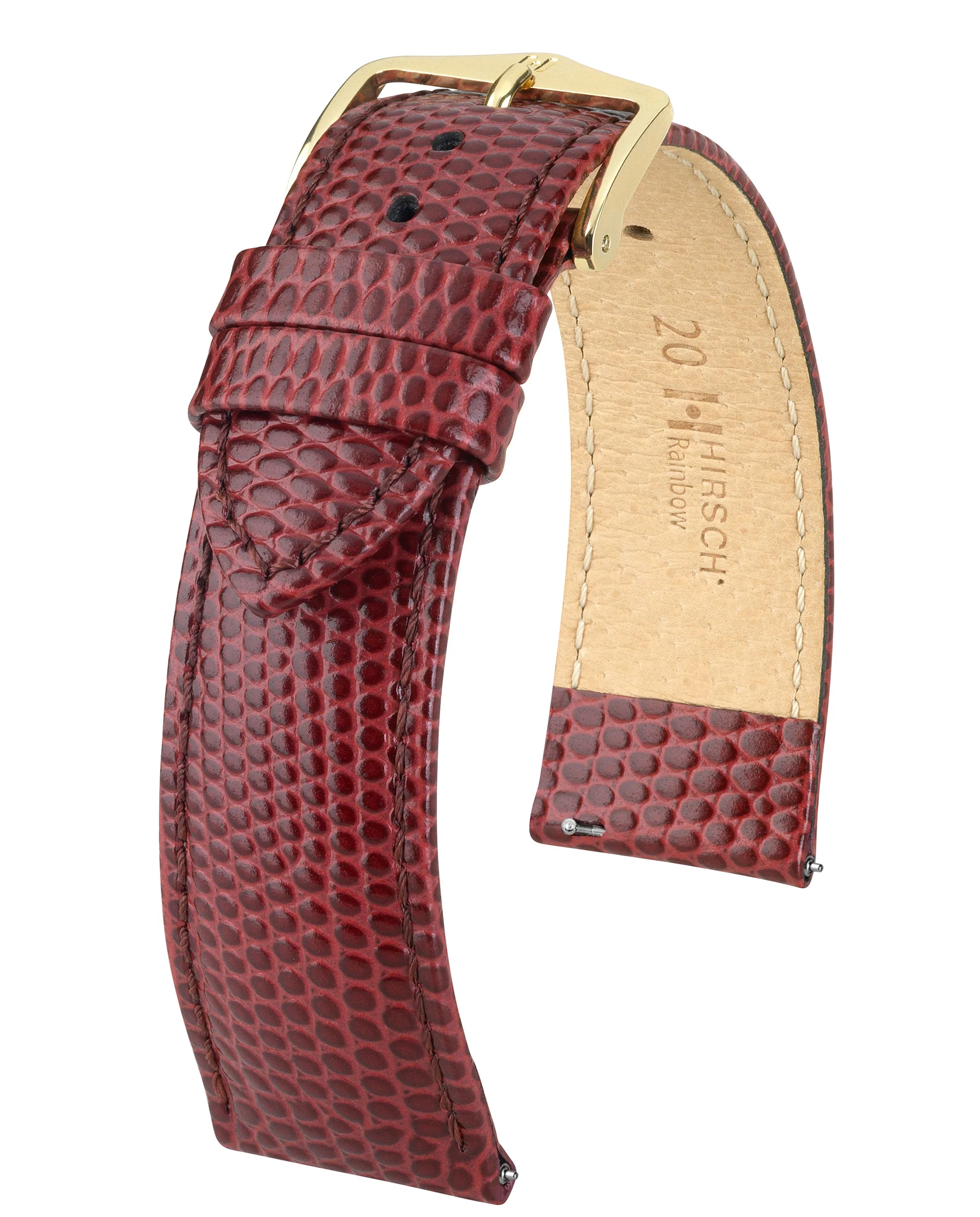 Ladies HIRSCH RAINBOW Lizard Embossed Calfskin Watch Strap  1230 26 - Image 5