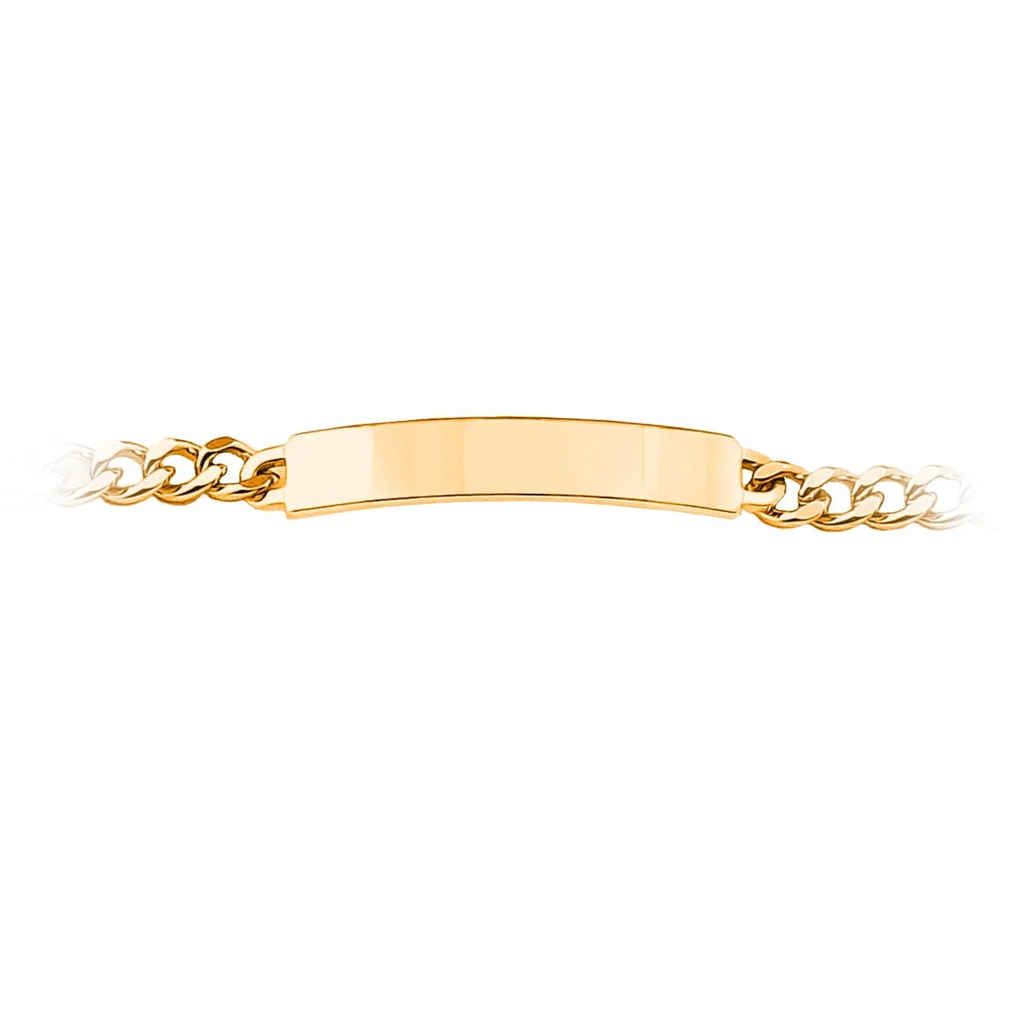 Ladies ID Bracelet Diamond Cut Chain - Image 2