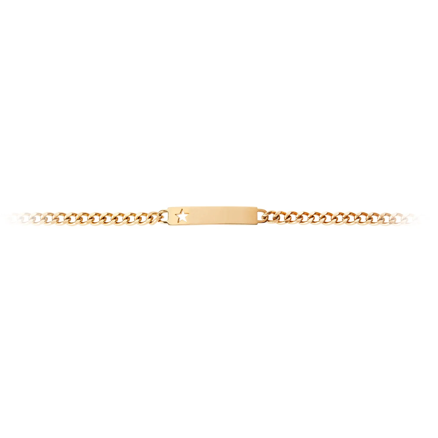 Ladies ID Bracelet with Pierced Star Cutout - Image 4