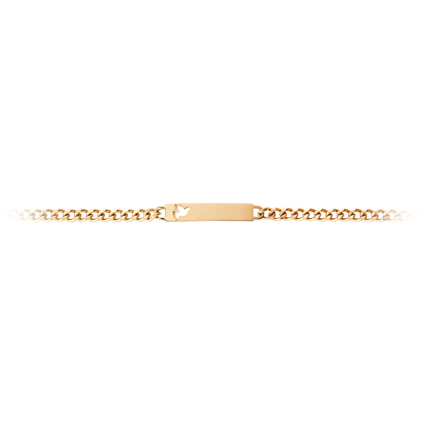 Ladies ID Bracelet with Pierced Dove Cutout - Image 2