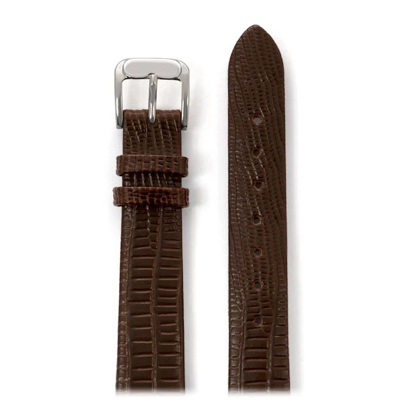 Ladies' Gator Lizard Grain band in Black and Brown - Image 3