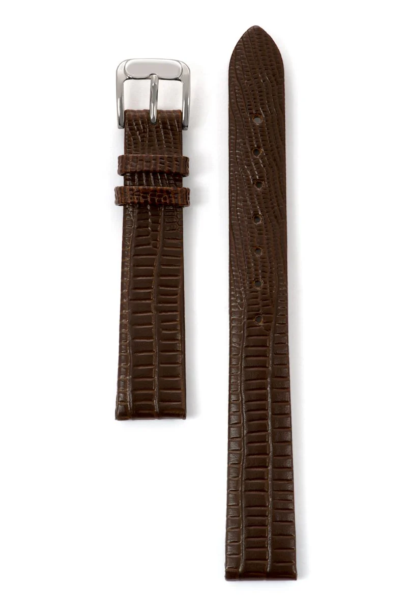 Ladies' Gator Lizard Grain band in Black and Brown - Image 4