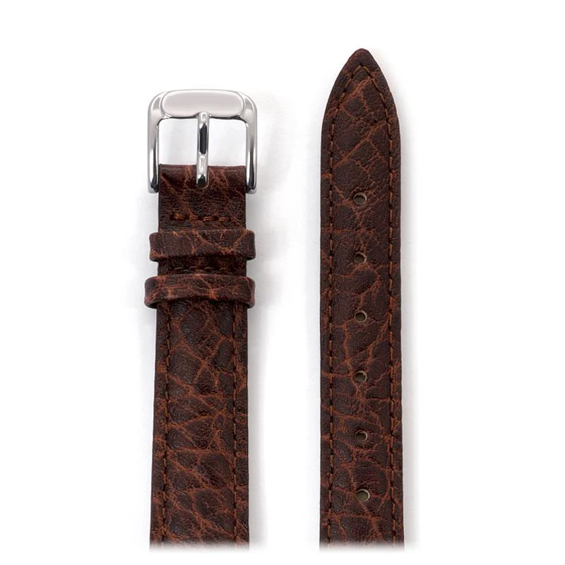 Ladies' Heavy Texture Buffalo Grain Leather Watchband - Image 3