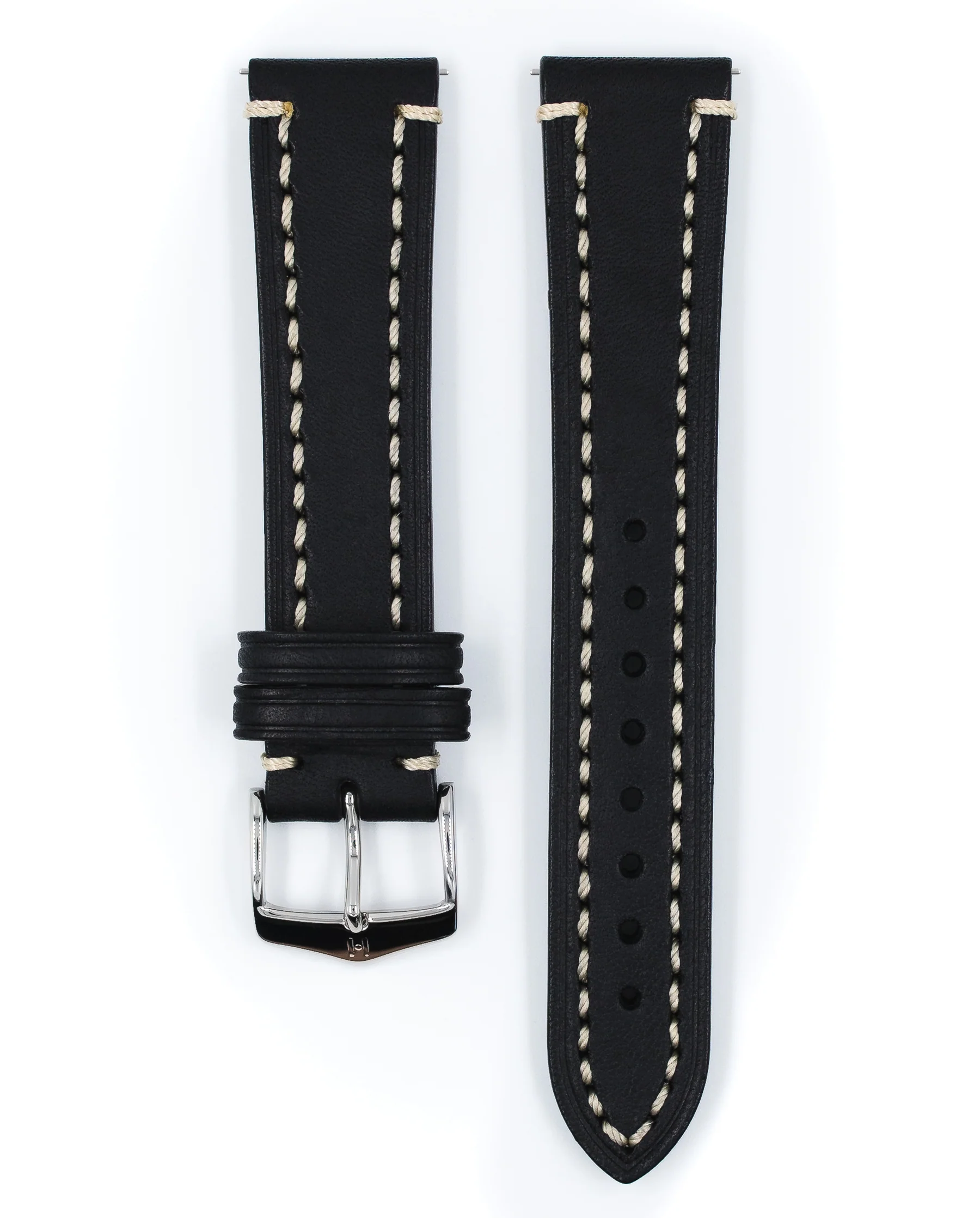 Long HIRSCH LIBERTY Saddle Leather Watch Band 1092 02 - Image 3