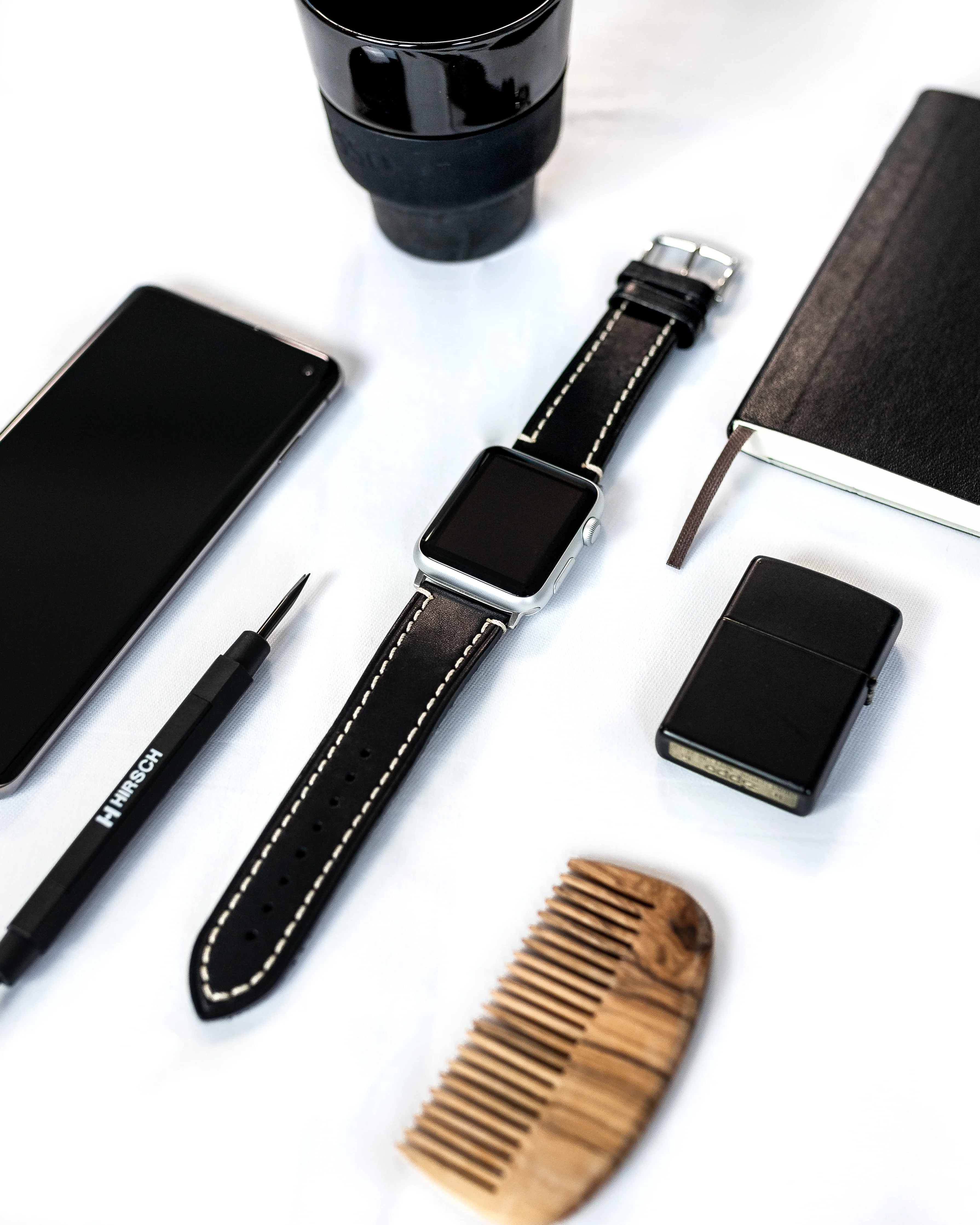 Long HIRSCH LIBERTY Saddle Leather Watch Band 1092 02 - Image 7