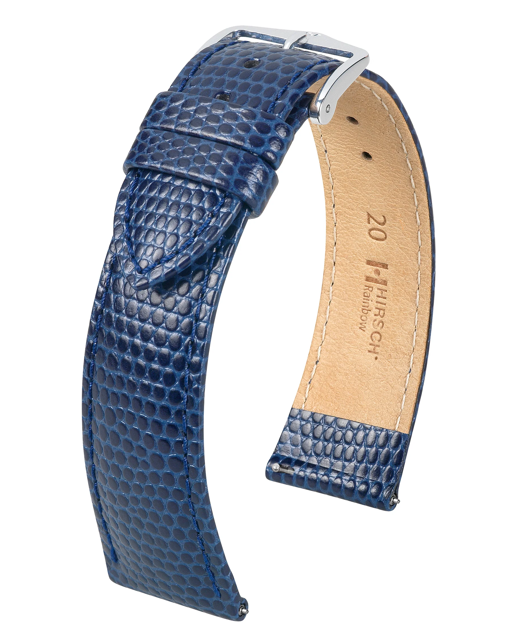 Men's HIRSCH RAINBOW Lizard Embossed Calfskin Watch Strap 1232 26 - Image 3