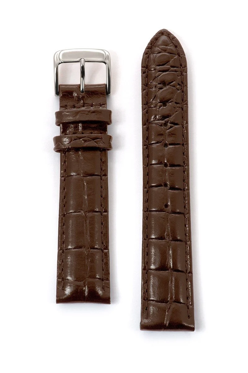 Men's Leather Watchband with Alligator Grain - Image 6