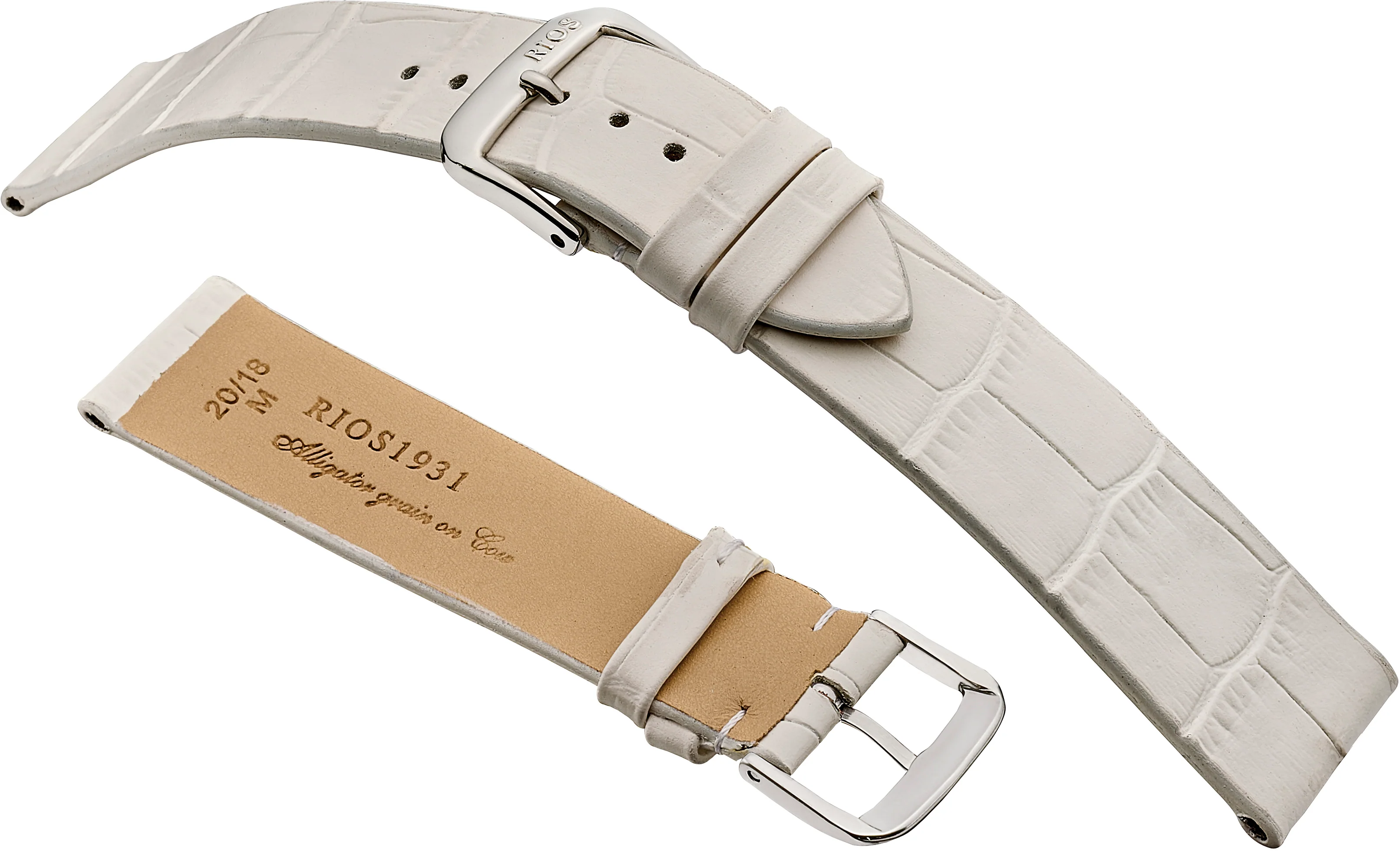 MIAMI Alligator Embossed Leather Watch Strap  R35 - Image 6