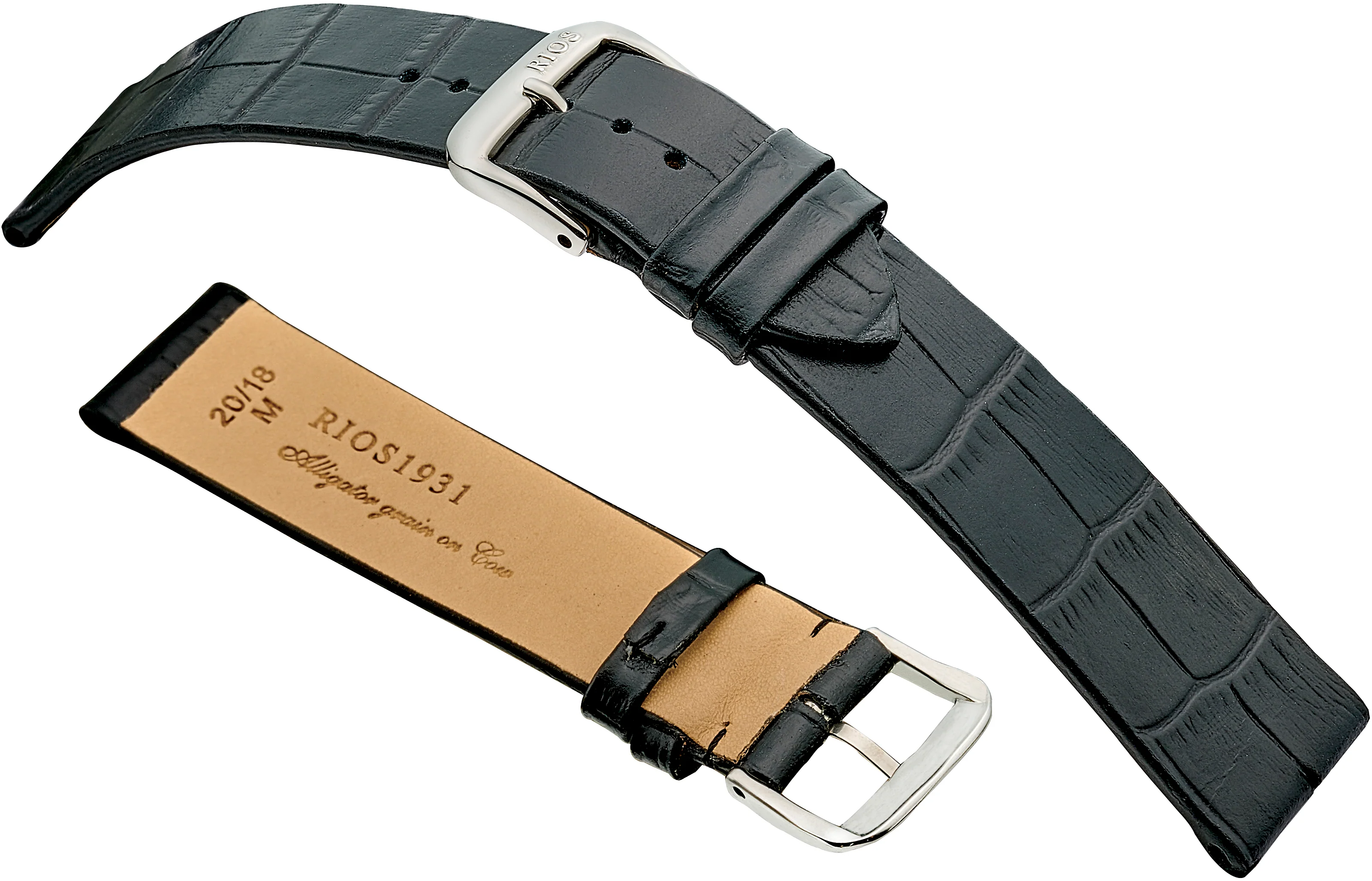 MIAMI Alligator Embossed Leather Watch Strap  R35 - Image 7
