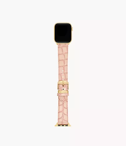 Michele 38/40/41/42mm and 42/44/45/46/49mm White Leather Band for Apple Watch® - Image 7