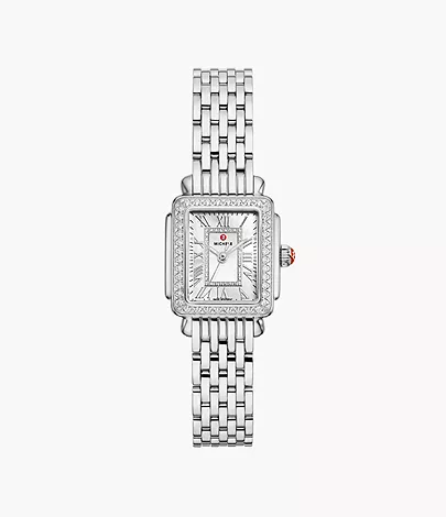 Michele Deco Madison Mini Diamond Silvertone Watch