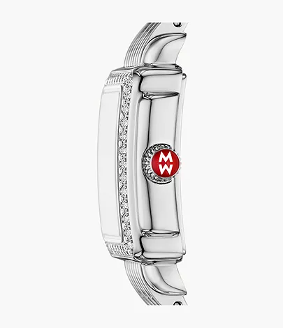 Michele Deco Madison Mini Diamond Silvertone Watch - Image 2
