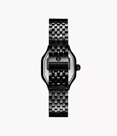 Michele Meggie Three-Hand Black Stainless Steel Watch - Image 2